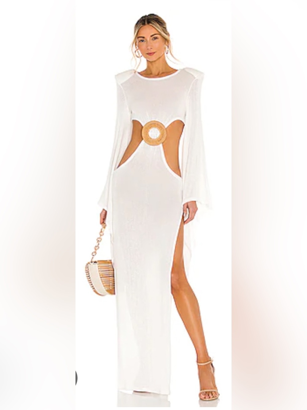 Bronx and Banco Dalia Kimono Knit Cutout  Maxi Dress